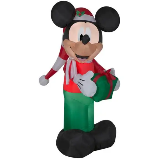 6ft. Airblown&reg; Inflatable Christmas Mickey in Stocking Hat {1}