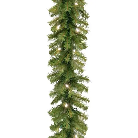 9ft. Norwood Fir Garland, Soft White LED Lights {1}