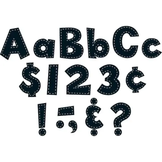 Teacher Created Resources Fun Font Letters, Black Stitch  {3}