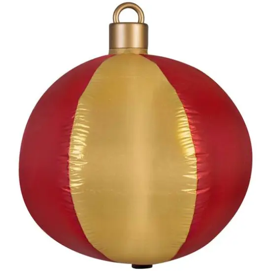 2.5ft. Airblown® Inflatable Christmas Mixed Media Hanging Ball Ornament {1}