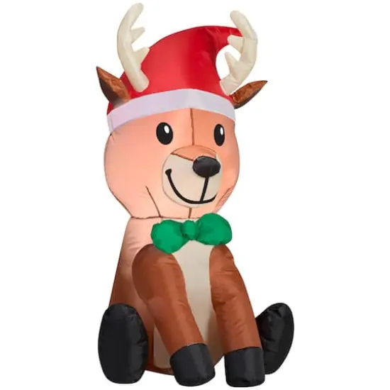 3.5ft. Airblown&reg; Inflatable Christmas Reindeer with Hat {1}