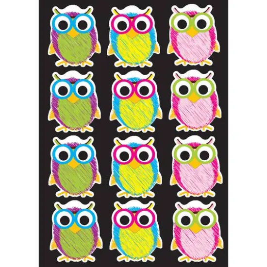 Ashley Productions Die-Cut Magnets, Scribble Owls, 6 Pack {1}