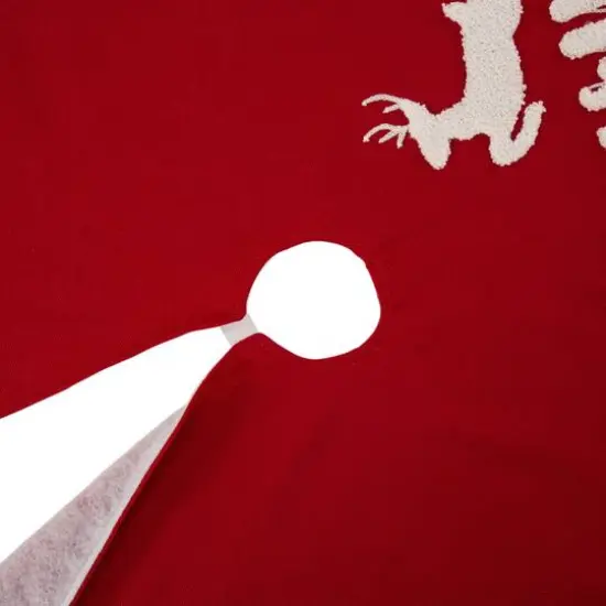 Glitzhome&reg; 48" Merry Christmas Fabric Christmas Tree Skirt {8}