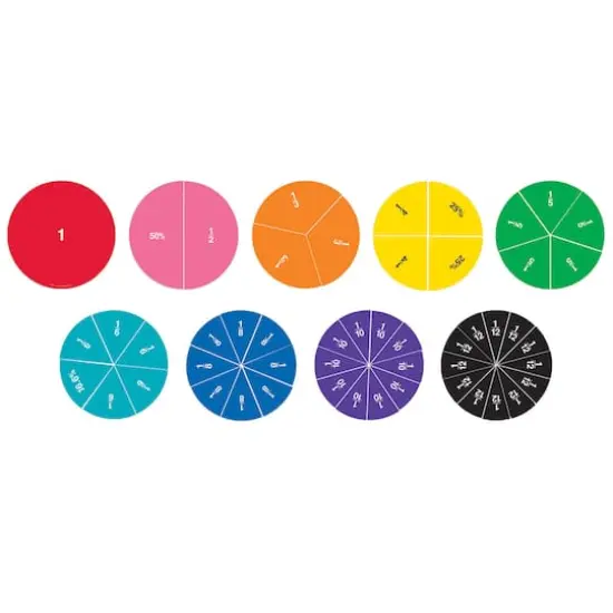 Learning Resources&reg; Double-sided Magnetic Fraction Circles {1}