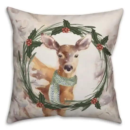 Designs Direct Winter Wonderland Deer 18x18 Throw Pillow {1}