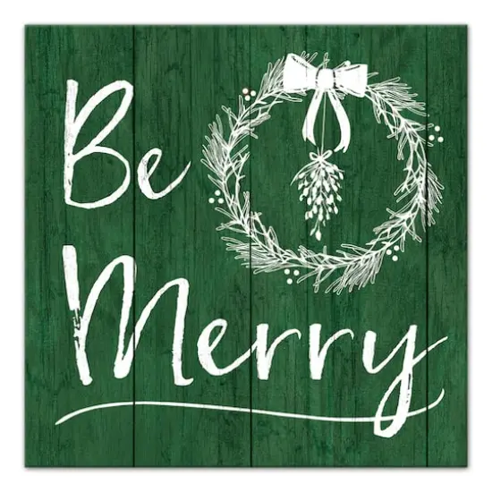 16&rdquo; x 16&rdquo; Be Merry Canvas Wall Art {1}