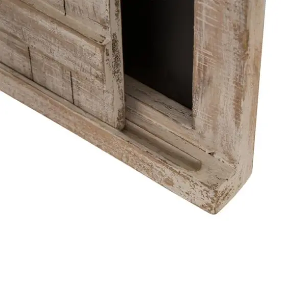 Glitzhome&reg; 19.75" Farmhouse Wooden Chalkboard Barn Door {5}