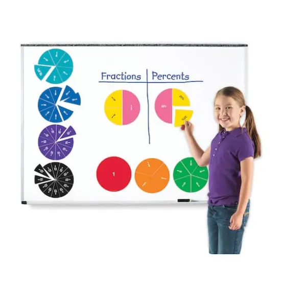 Learning Resources&reg; Double-sided Magnetic Fraction Circles {3}