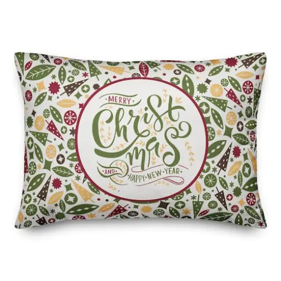 Designs Direct Merry Christmas and Happy New Year 14x20 Throw Pillow {1}