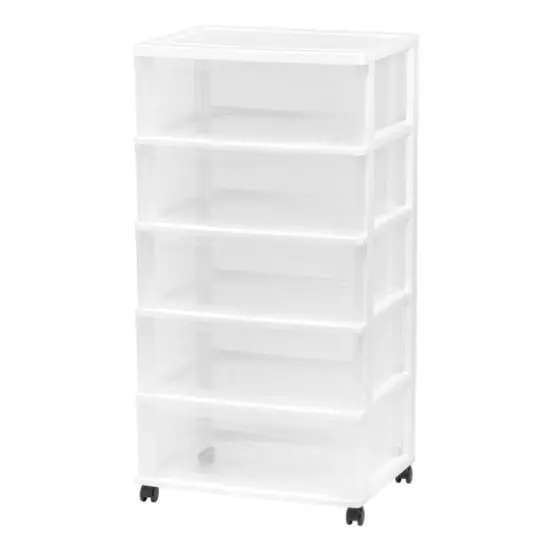 	Iris&reg; 5 Drawer Rolling Storage Cart White {1}