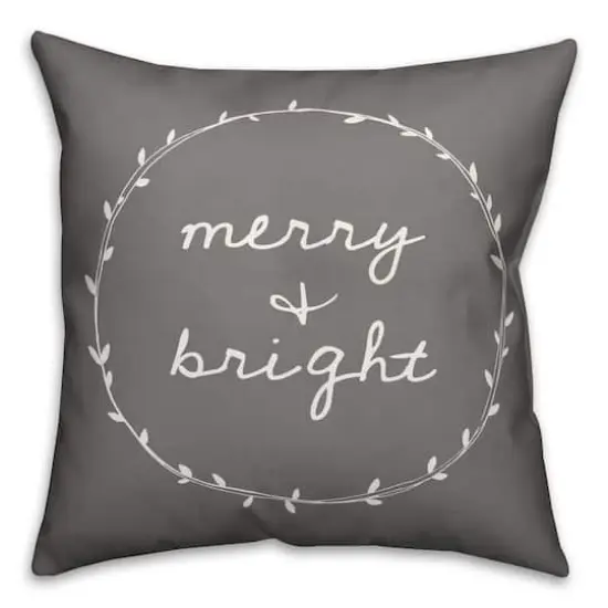 Merry & Bright Throw Pillow {1}