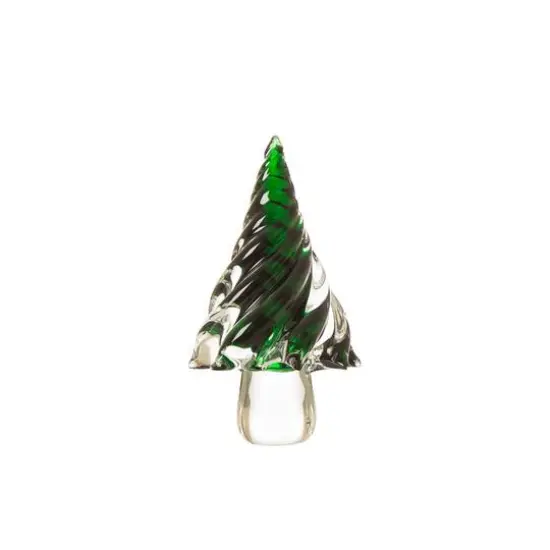 Glitzhome&reg; 8" Table D&eacute;cor Glass Christmas Tree {1}
