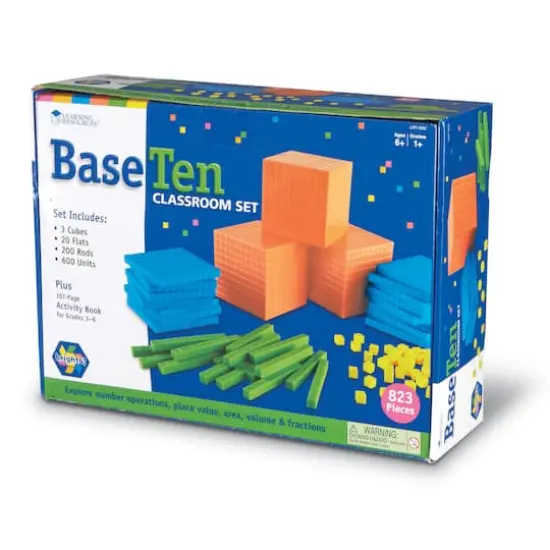 Learning Resources&reg; Brights!&trade; Base 10 Classroom Set {5}