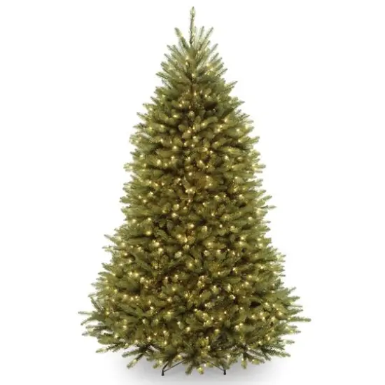 7ft. Pre-Lit Dunhill® PowerConnect™ Fir Artificial Christmas Tree, Dual Color® LED Lights {1}