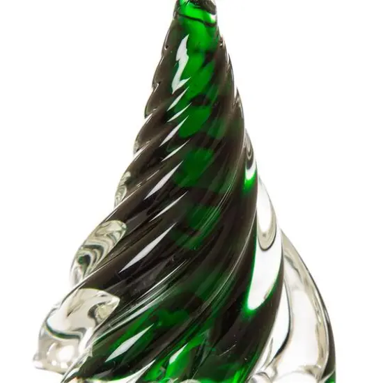 Glitzhome&reg; 8" Table D&eacute;cor Glass Christmas Tree {4}