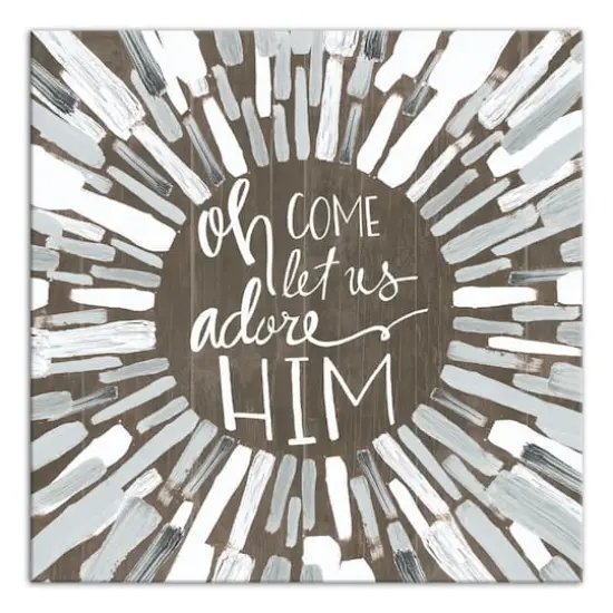 Oh Come Let Us Adore Him Canvas Wall Art {1}