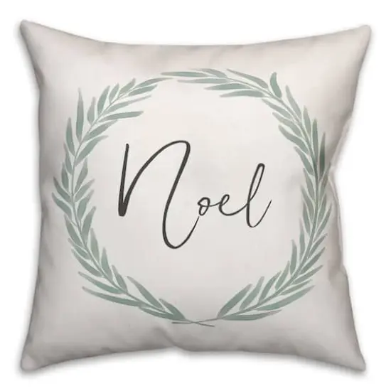 Noel Wreath Throw Pillow {1}