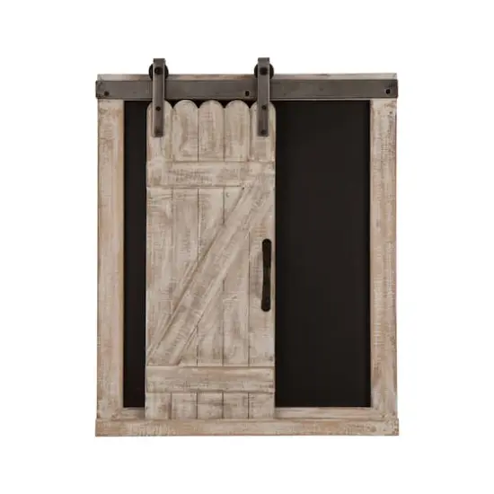 Glitzhome&reg; 19.75" Farmhouse Wooden Chalkboard Barn Door {1}