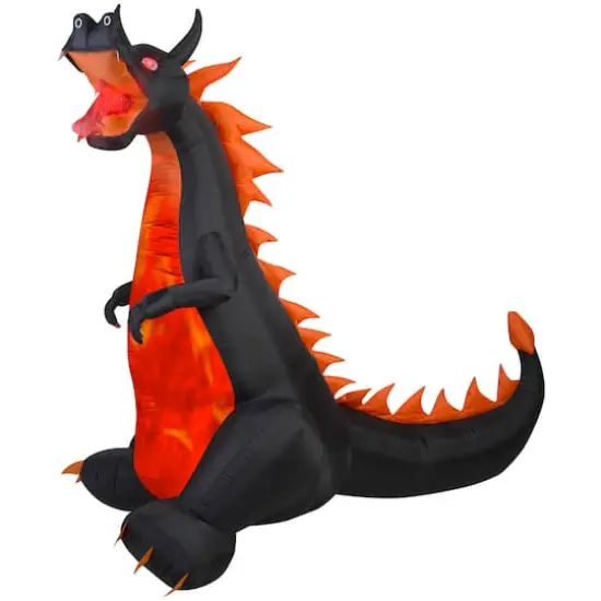 7ft. Airblown&reg; Inflatable Halloween Fire & Ice Dragon With Flaming Mouth {1}