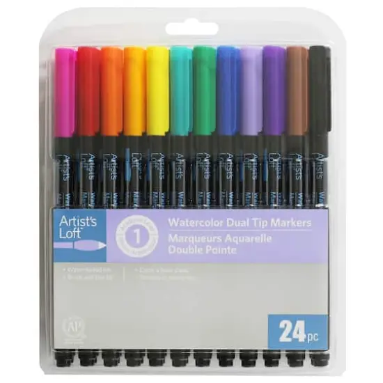 Watercolor 24 Color Dual-Tip Markers by Artist's Loft&trade; {7}