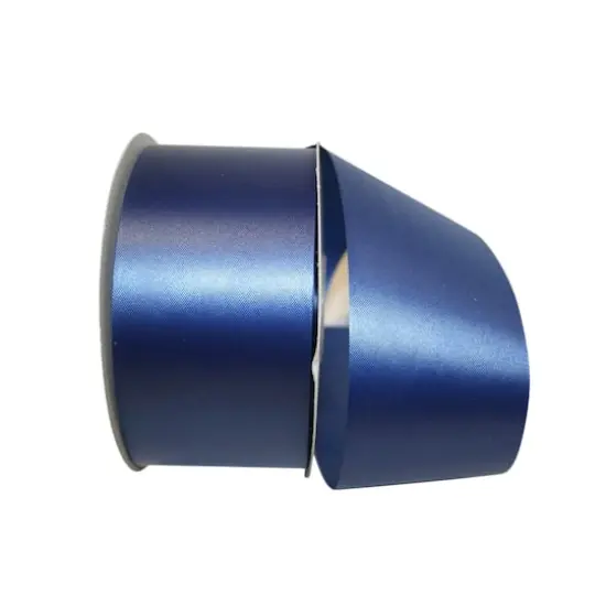 JAM Paper 2.5" x 100yd. Plastic Florentine Ribbon Navy {1}