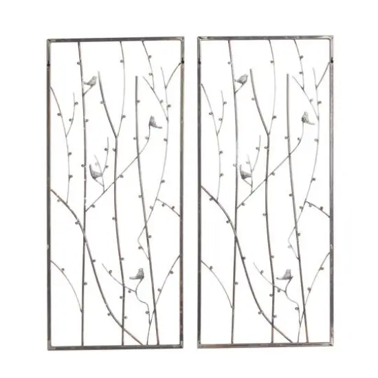 Set of 2 Black Metal Farmhouse Wall Decor, 14" x 32" {3}