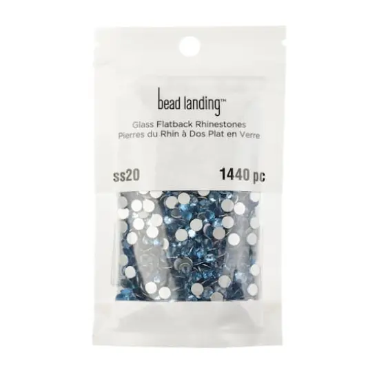 SS20 Glass Flatback Rhinestones by Bead Landing&trade; Light Sapphire {4}