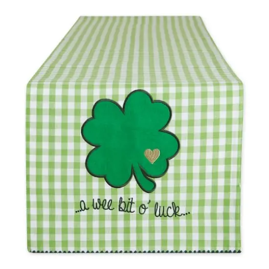 DII&reg; 72" A Wee Bit O Luck Embroidered Table Runner 13x72 {1}
