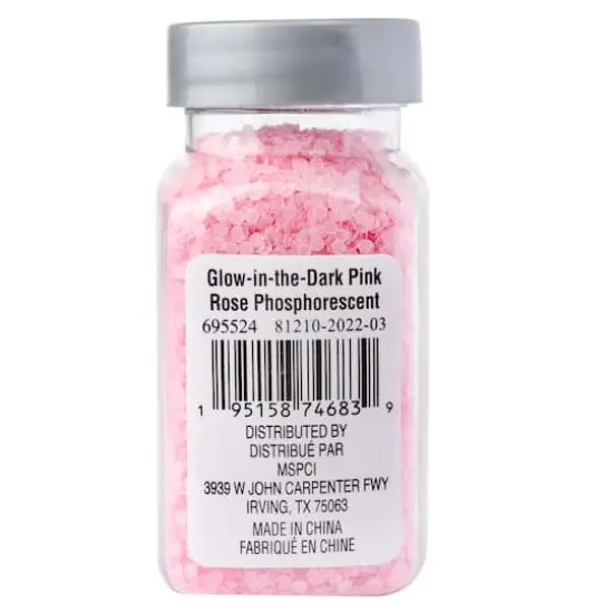 Glow-in-the-Dark Hexagon Specialty Glitter by Recollections&trade; Pink {4}