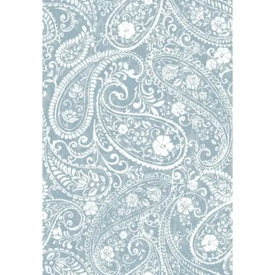 RoomMates Paisley Prince Peel & Stick Wallpaper Blue and White {1}