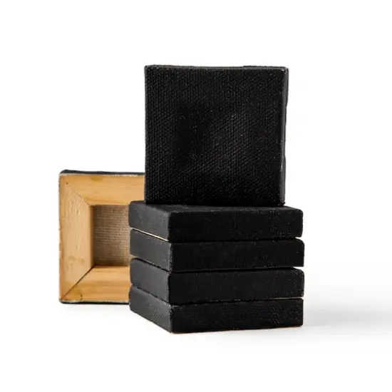 6 Pack 2" x 2"&nbsp;Mini Canvas by Artist's Loft&trade; Necessities&trade; Black {4}