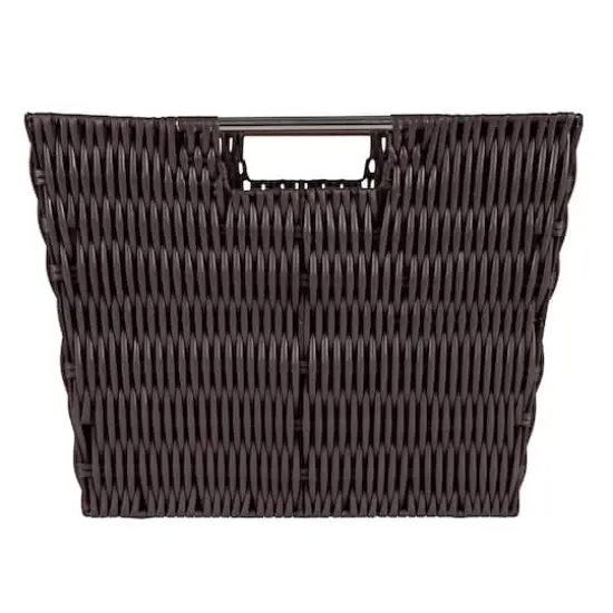 Simplify Large Chocolate Rattan Storage Basket {3}