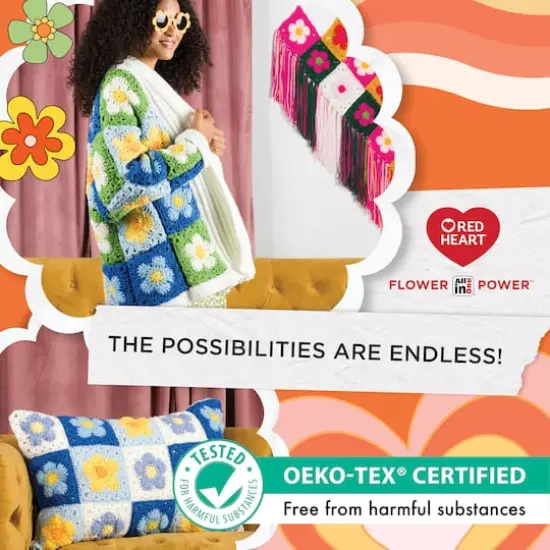 3 Pack Red Heart&reg; All In One Flower Power&trade; Yarn What In Carnation {11}