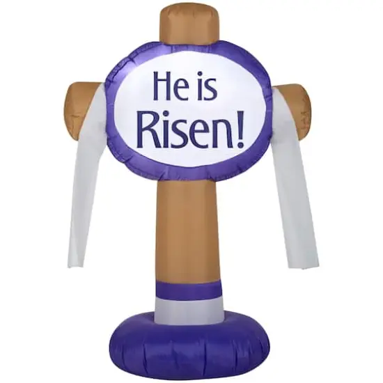 3.5ft. Airblown&reg; Inflatable Easter He is Risen Sign {1}