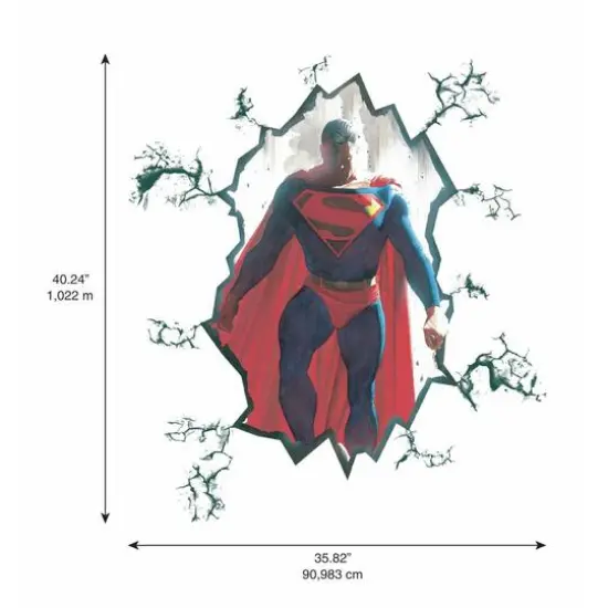 RoomMates Alex Ross Superman Cracked Peel & Stick Giant Wall Decal {5}