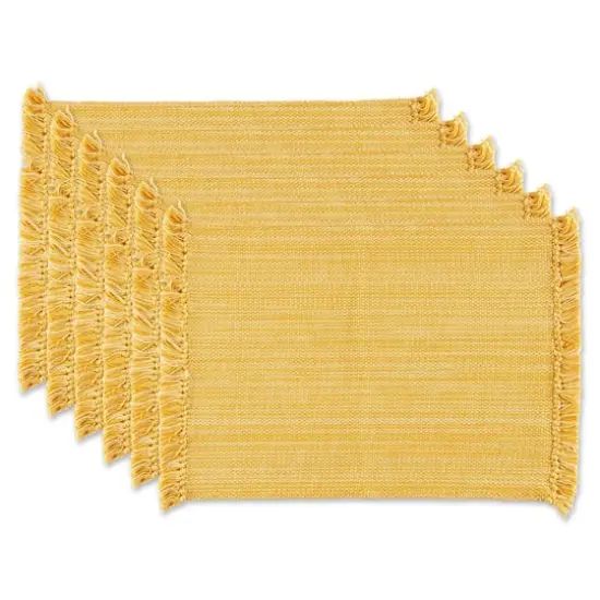 DII&reg; Variegated Apricot Fringe Placemats, 6ct. {1}