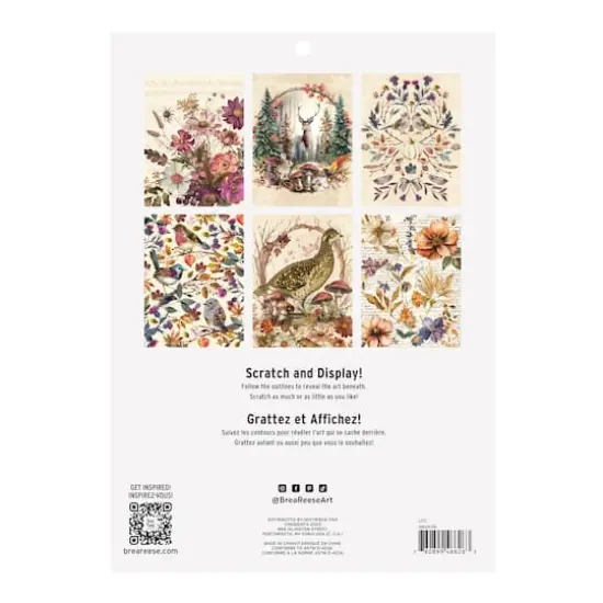 Brea Reese&trade; 9" x 12" Woodland Songs Scratch Art Paper Pad {6}