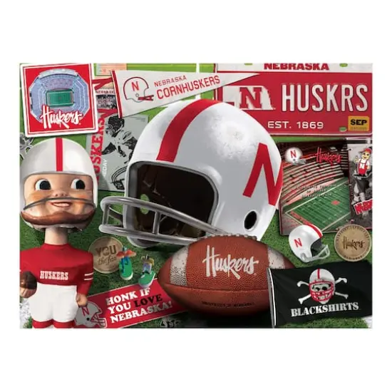 College Team Retro Series 500 Piece Puzzle Nebraska Cornhuskers {5}