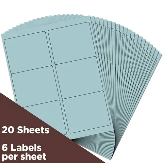 JAM Paper Adhesive Shipping Labels, 3.33" x 4" Baby Blue {4}