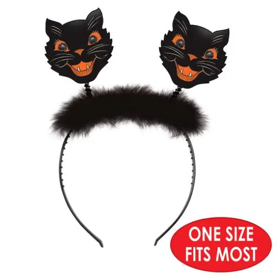 Beistle Vintage Halloween Cat Bopper Headbands {6}