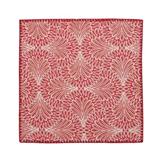 Hello Honey&reg; Red & White Square Cotton Printed Napkins, 4ct. {5}
