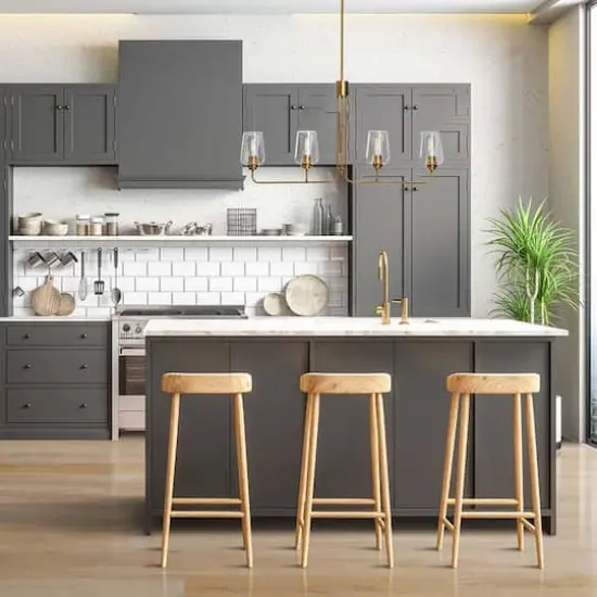 Hello Honey&reg; Robert Stevenson Lighting Holden Metal & Glass 4-Light Linear Chandelier Brushed Bronze {3}