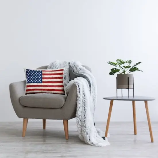 Stupell Industries Patriotic American Flag, Patriotic American Flag Decorative Printed Throw Pillow {3}