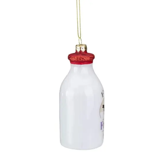 4.5" Farm Fresh Milk Glass Bottle Ornament {9}