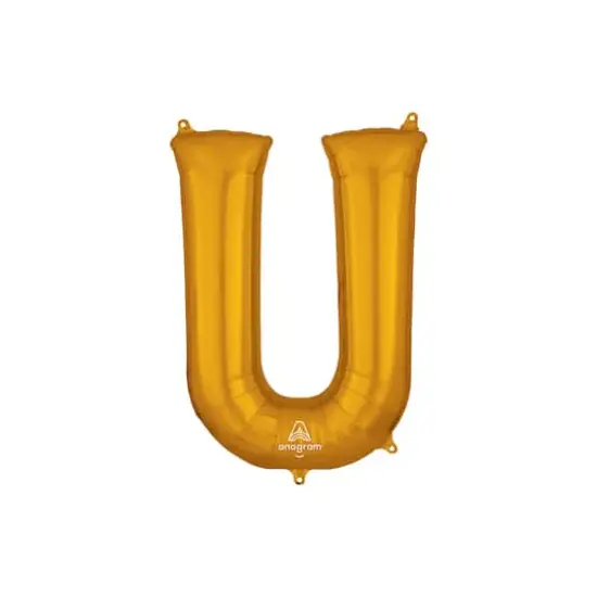 32" Gold Letter Foil Balloon U {1}