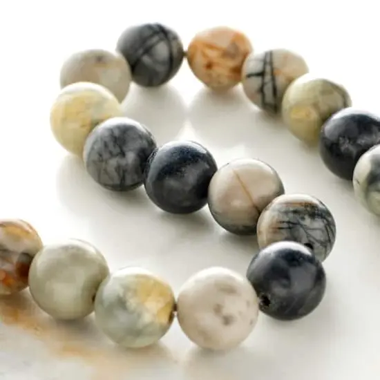 Picasso Jasper Round Beads by Bead Landing&trade;, 8mm {3}