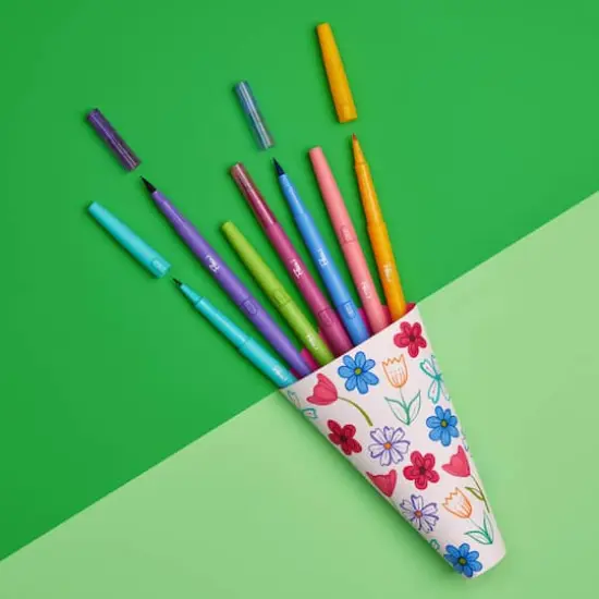 Paper Mate&reg; Flair!&reg; 8 Color Brush & Medium Dual Tip Felt Pens {4}