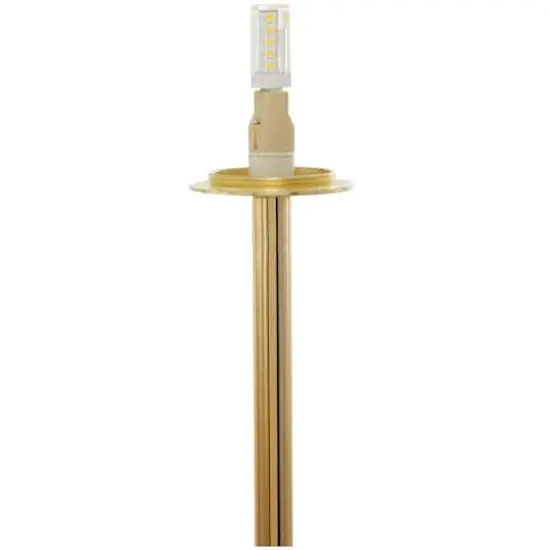 73" 2 Orb Light Floor Lamp with Marble Base Gold {5}