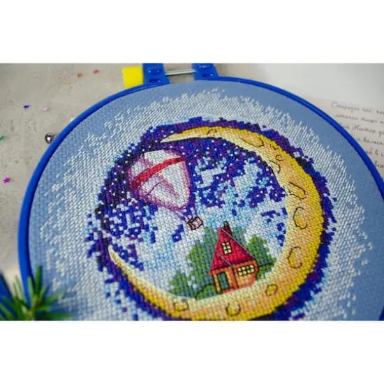 Abris Art House on the Moon Counted Cross Stitch Kit {3}