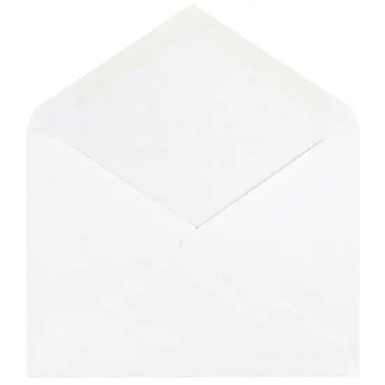 JAM Paper 4.375" x 5.75" White V-Flap Invitation Envelopes {3}